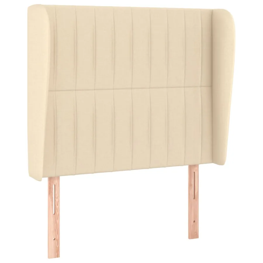 Sommier à lattes de lit avec matelas Crème 90x200 cm Tissu - 6