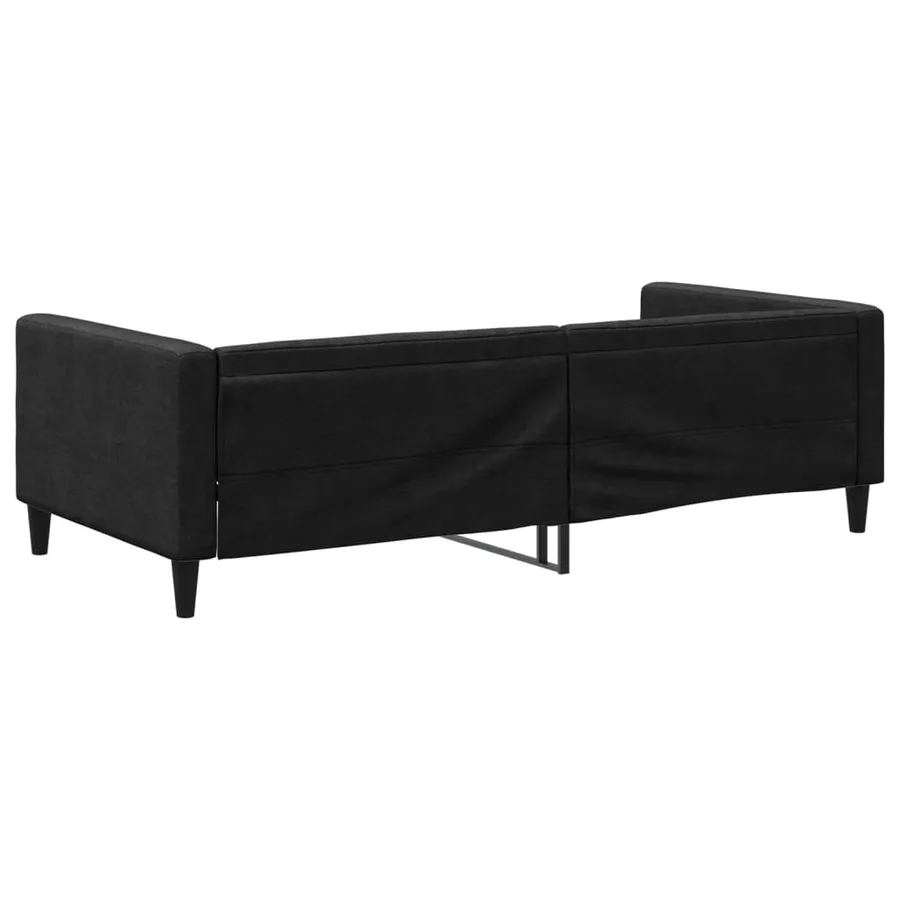 Lit de repos sans matelas noir 100x200 cm tissu - 5
