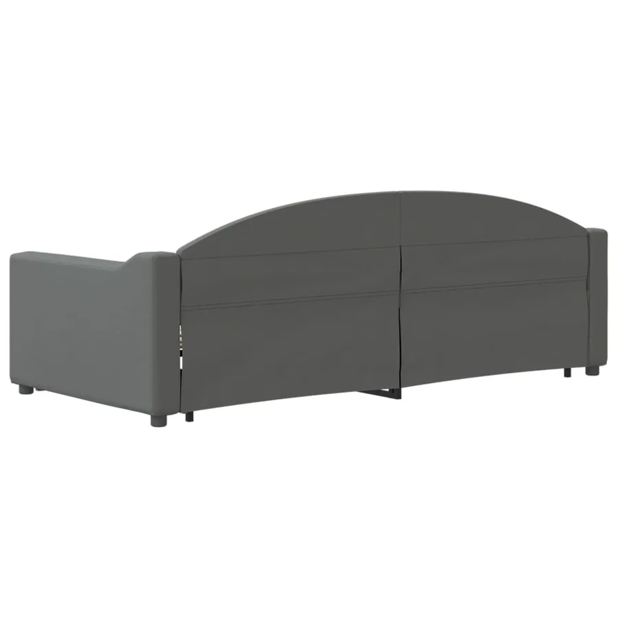 Lit de jour avec gigogne sans matelas gris foncé 90x190 cm - 5
