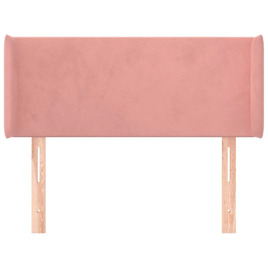 Tête de lit avec oreilles Rose 83x16x78/88 cm Velours - 3
