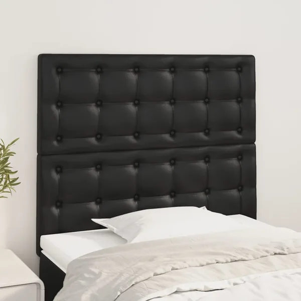 Tête de lit Noir 90x5x118/128 cm Similicuir