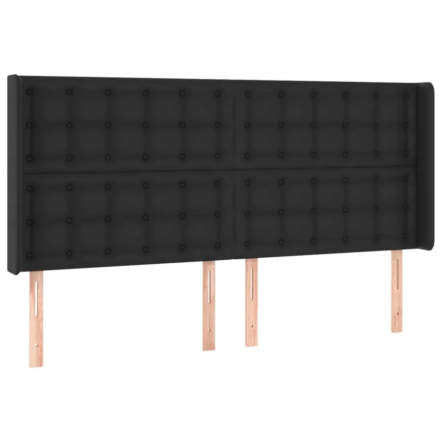 Sommier à lattes de lit matelas LED Noir 180x200cm Similicuir - 7