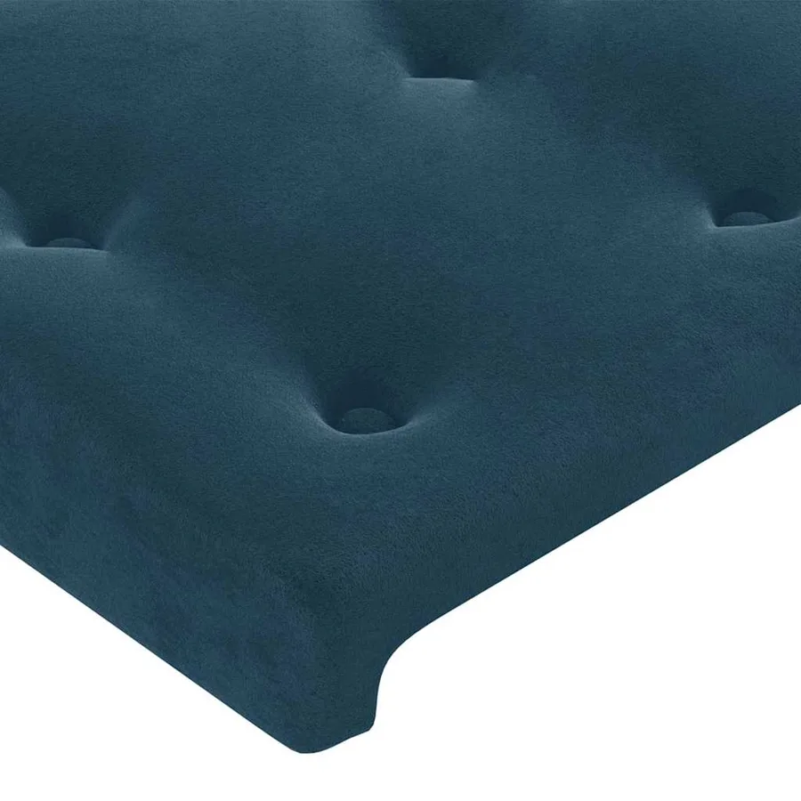 Tête de lit à LED Bleu foncé 183x16x118/128 cm Velours - 5