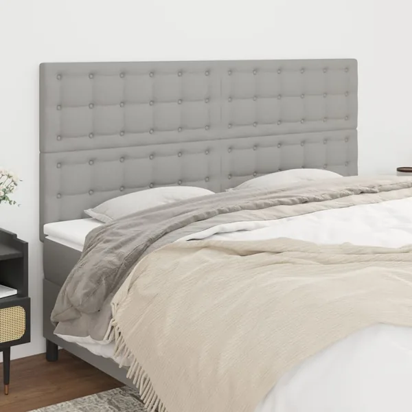 Tête de lit Gris clair 180 x 5 x 118/128 cm Tissu