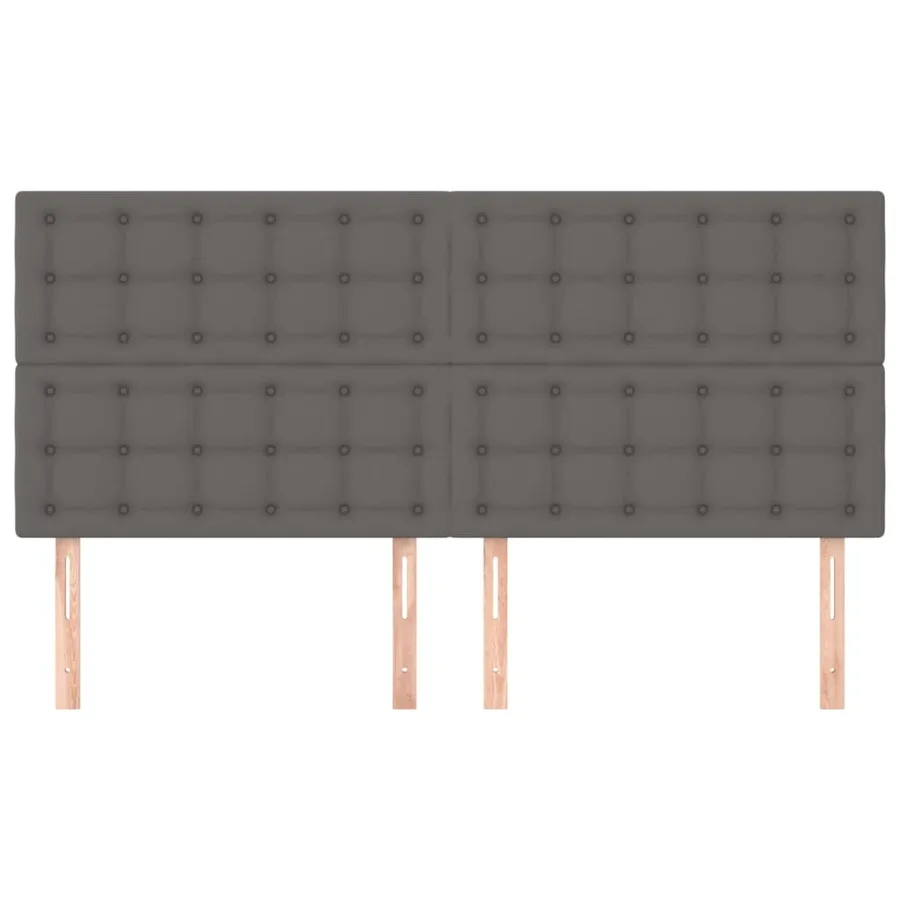 Tête de lit Gris 180x5x118/128 cm Similicuir - 3