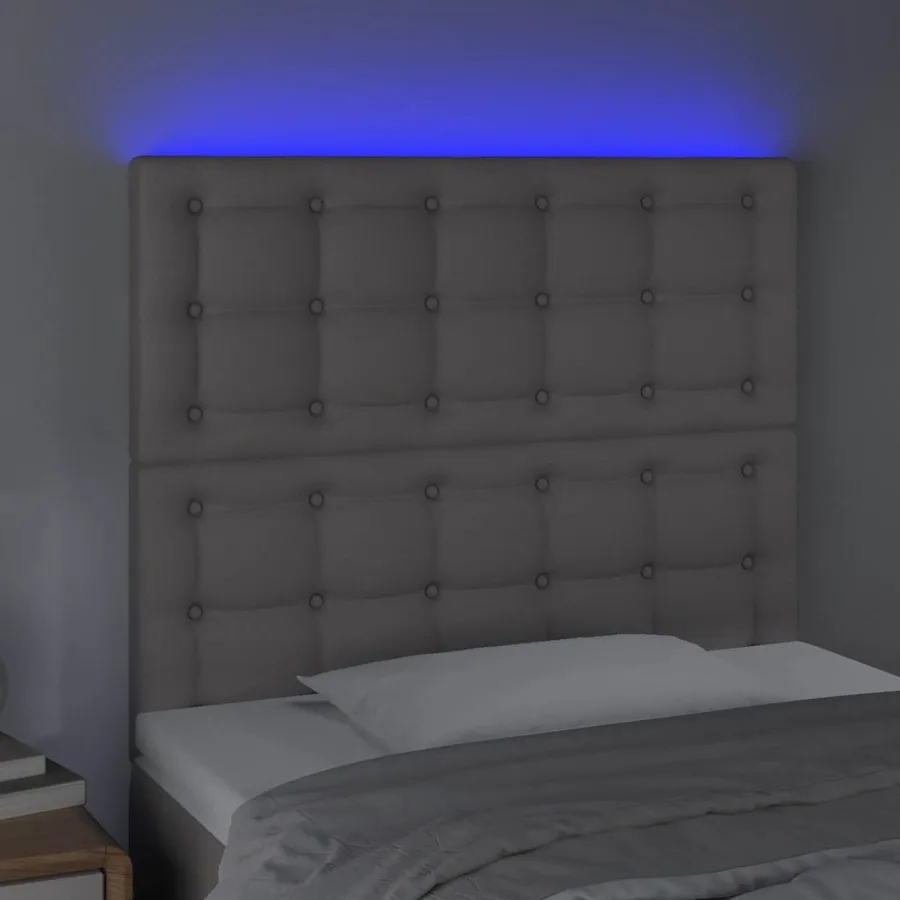 Tête de lit à LED Gris 90x5x118/128 cm Similicuir - 3