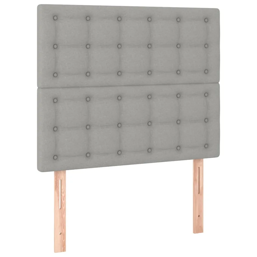 Cadre de lit sans matelas avec tête de lit gris clair 90x190cm - 9
