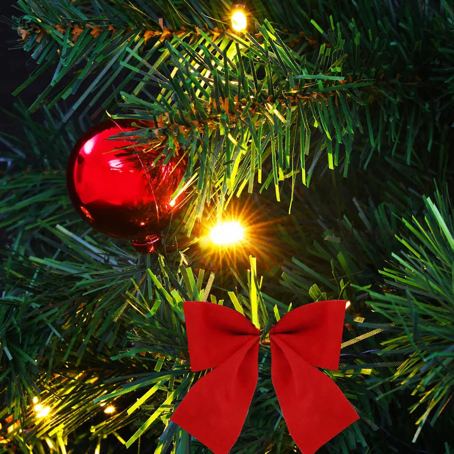 Arbre de Noël artificiel pré-éclairé avec boules vert 64 cm - 9