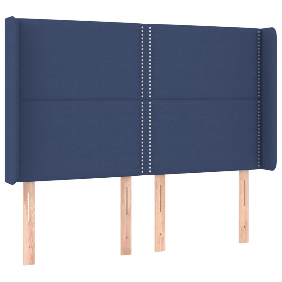Sommier à lattes de lit matelas LED Bleu 140x190 cm Tissu - 7