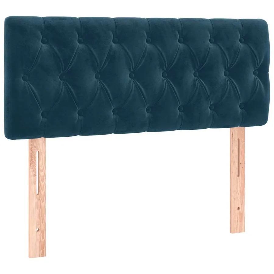 Sommier à lattes de lit avec matelas et LED Bleu foncé 90x200cm - 7