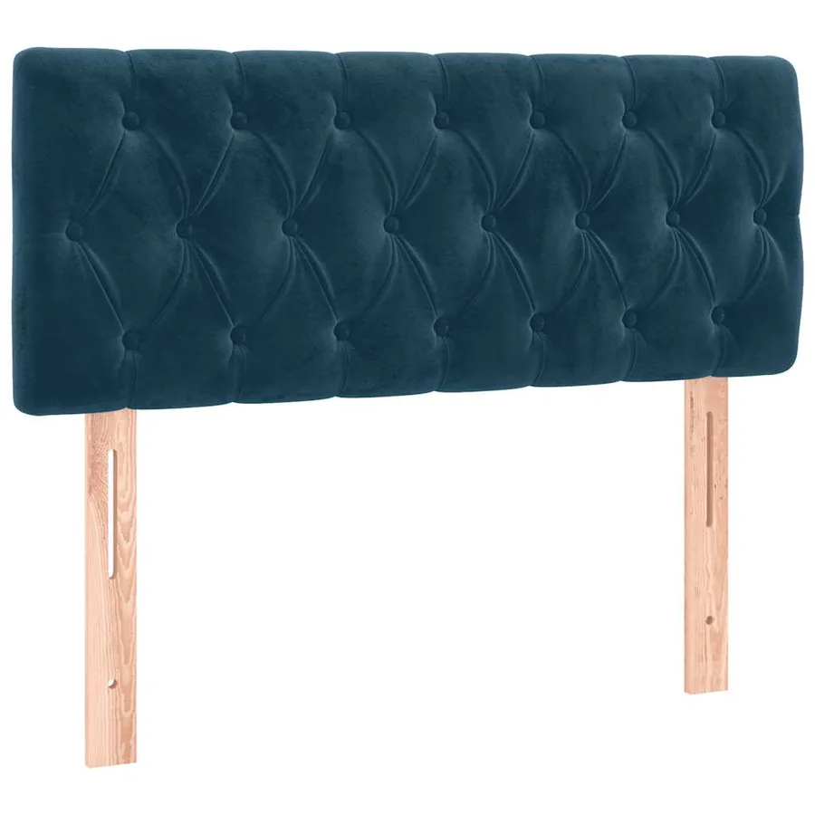 Sommier à lattes de lit avec matelas et LED Bleu foncé 90x190cm - 7