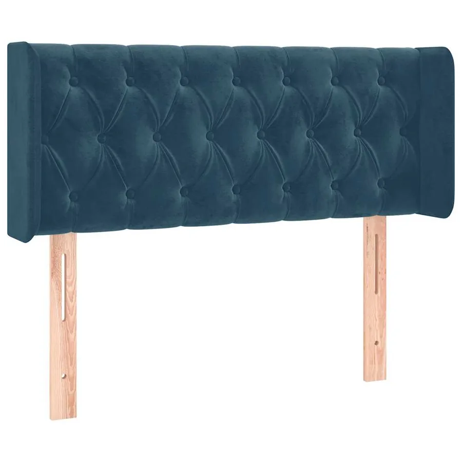 Tête de lit à LED Bleu foncé 93x16x78/88 cm Velours - 3