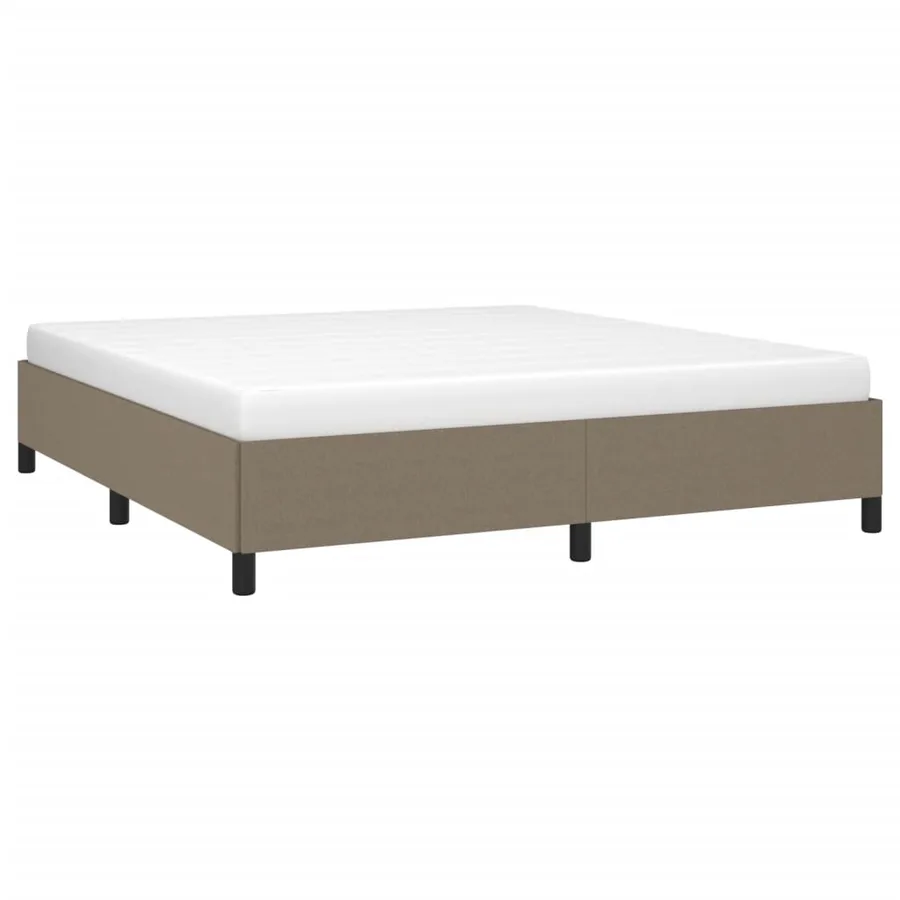 Cadre de lit sans matelas taupe 160x200 cm tissu - 3