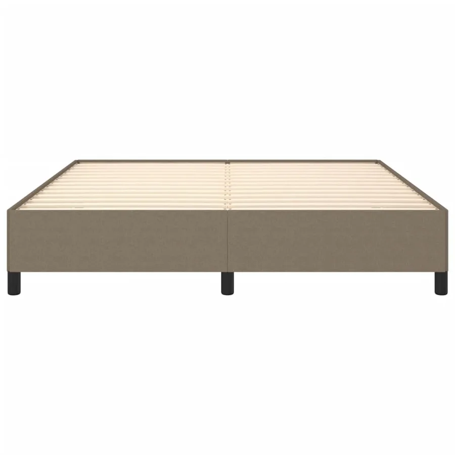Cadre de lit sans matelas taupe 160x200 cm tissu - 5