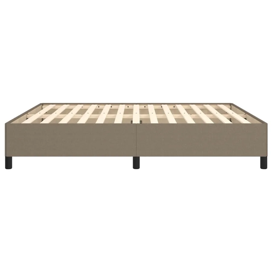 Cadre de lit sans matelas taupe 160x200 cm tissu - 6