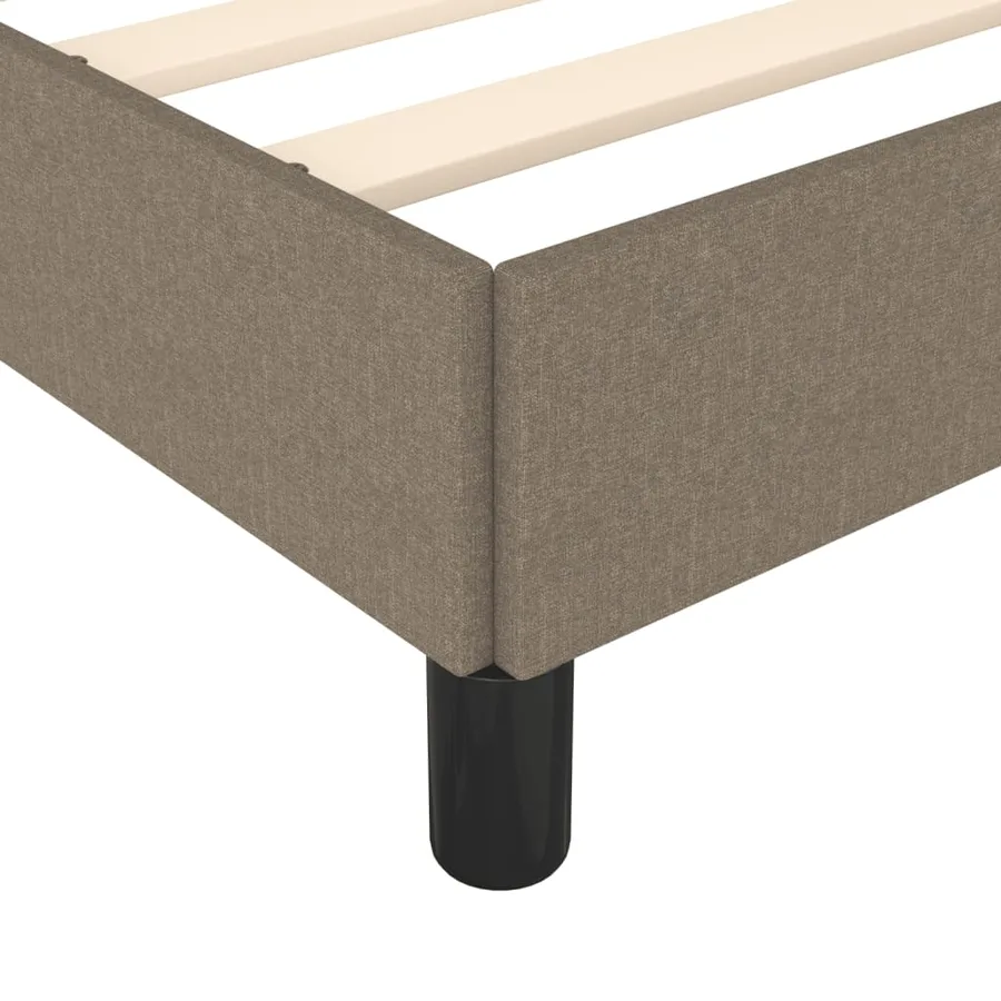 Cadre de lit sans matelas taupe 160x200 cm tissu - 7