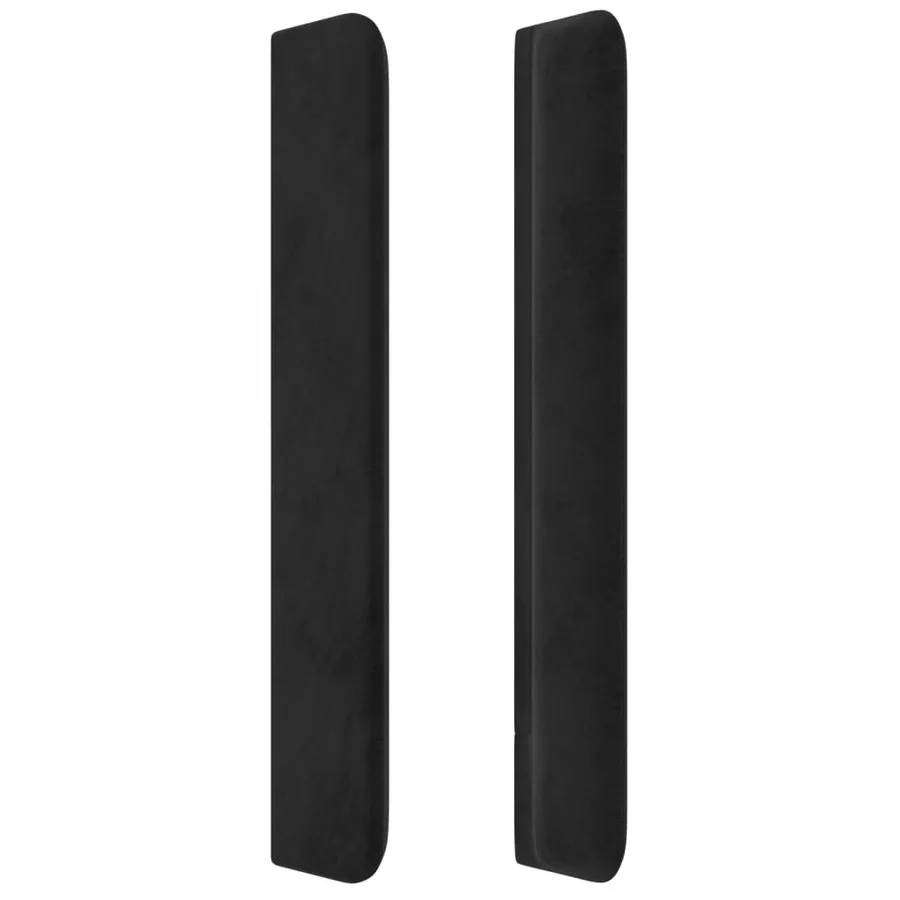 Tête de lit avec oreilles Noir 93x16x118/128 cm Velours - 4