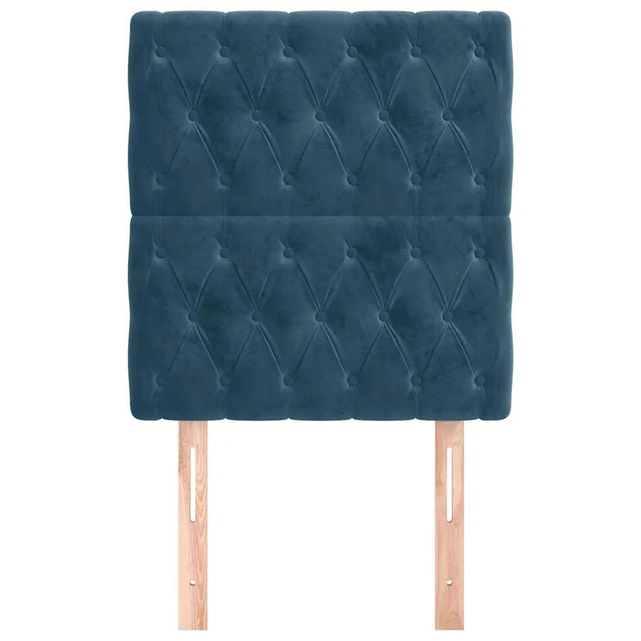 Tête de lit Bleu foncé 80x7x118/128 cm Velours - 3