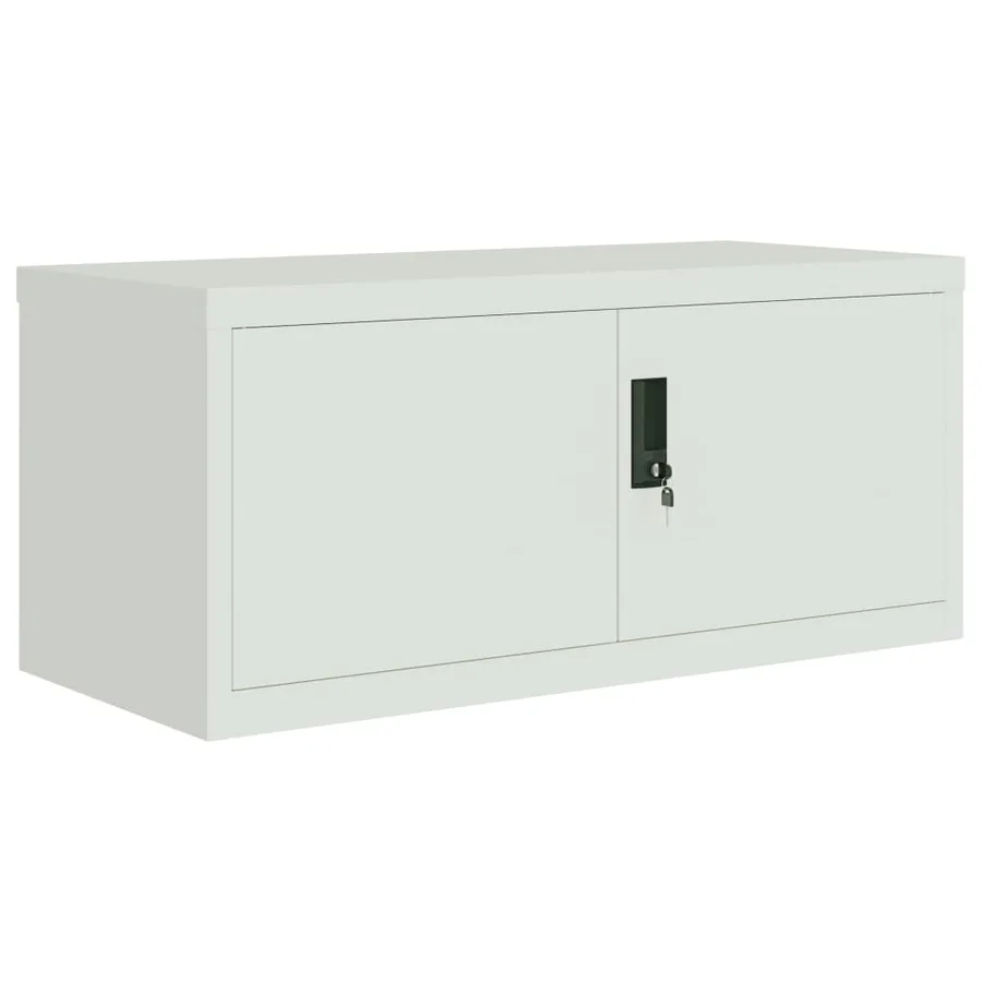 Classeur gris clair 90x40x220 cm acier - 3
