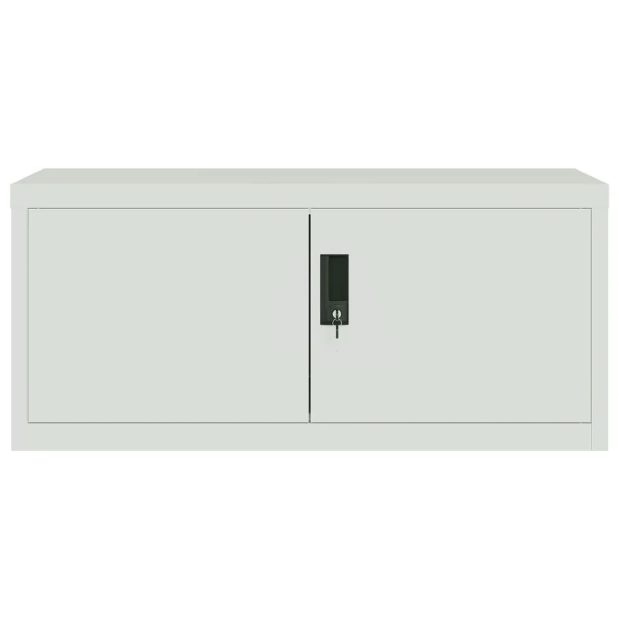 Classeur gris clair 90x40x220 cm acier - 4