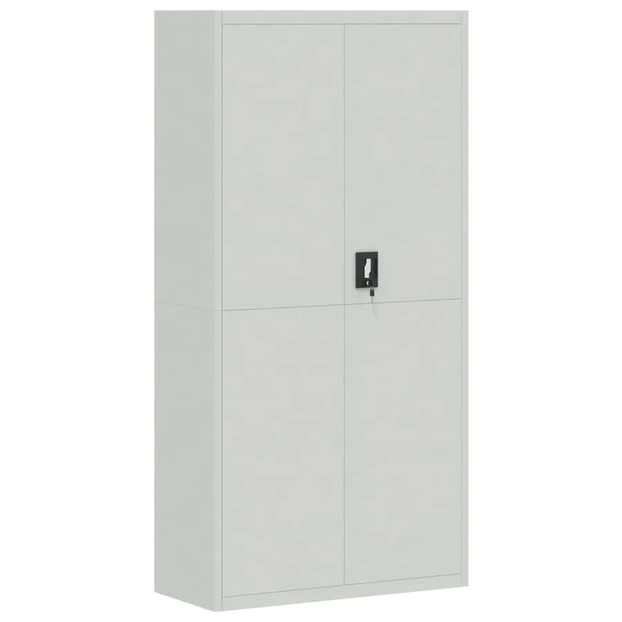 Classeur gris clair 90x40x220 cm acier - 7