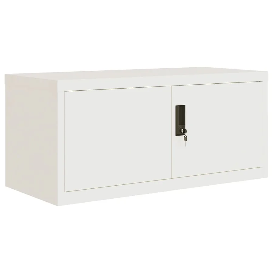 Classeur blanc 90x40x240 cm acier - 3