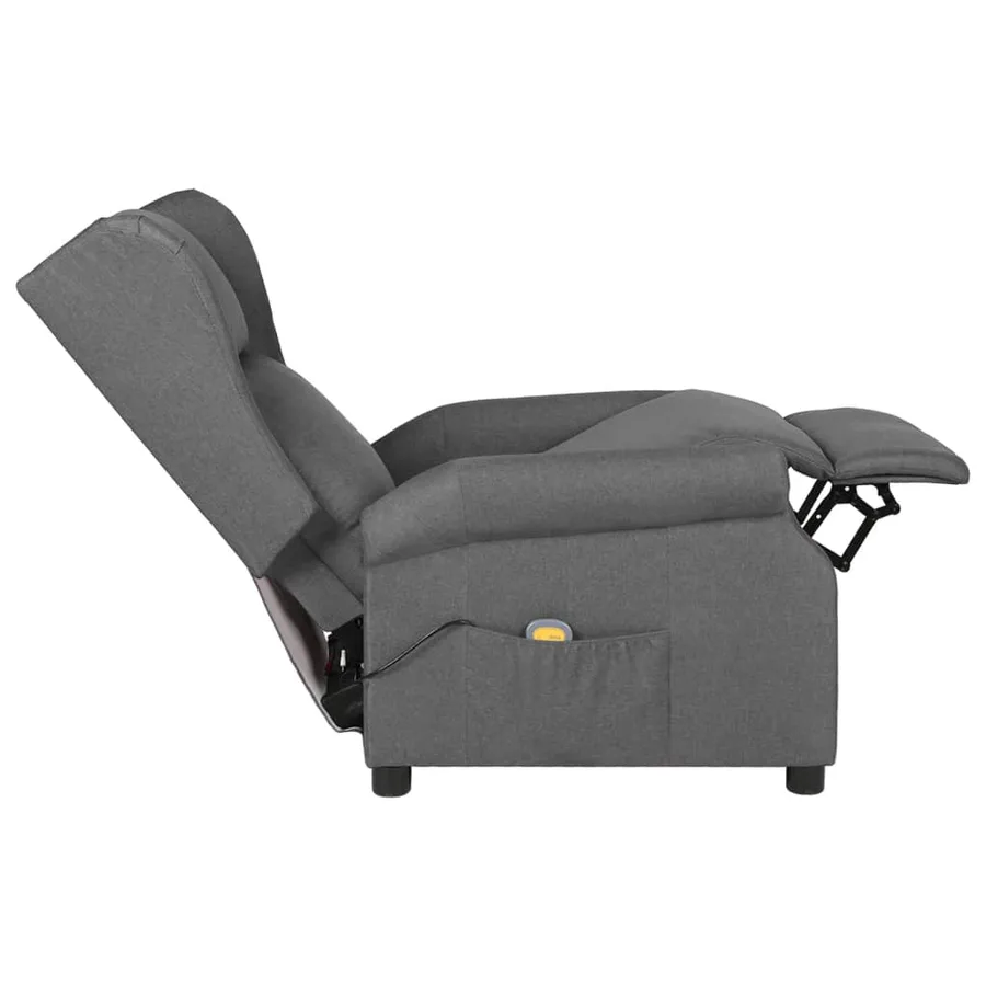 Fauteuil de massage Gris clair Tissu - 5