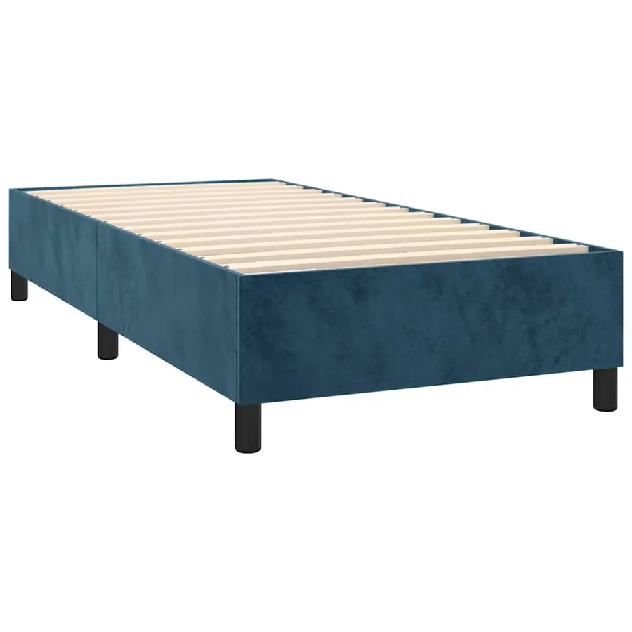 Sommier à lattes de lit avec matelas Bleu foncé 90x200 cm - 4