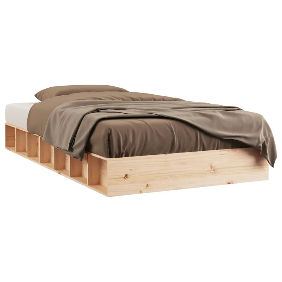 Cadre de lit sans matelas 90x190 cm bois massif - 2