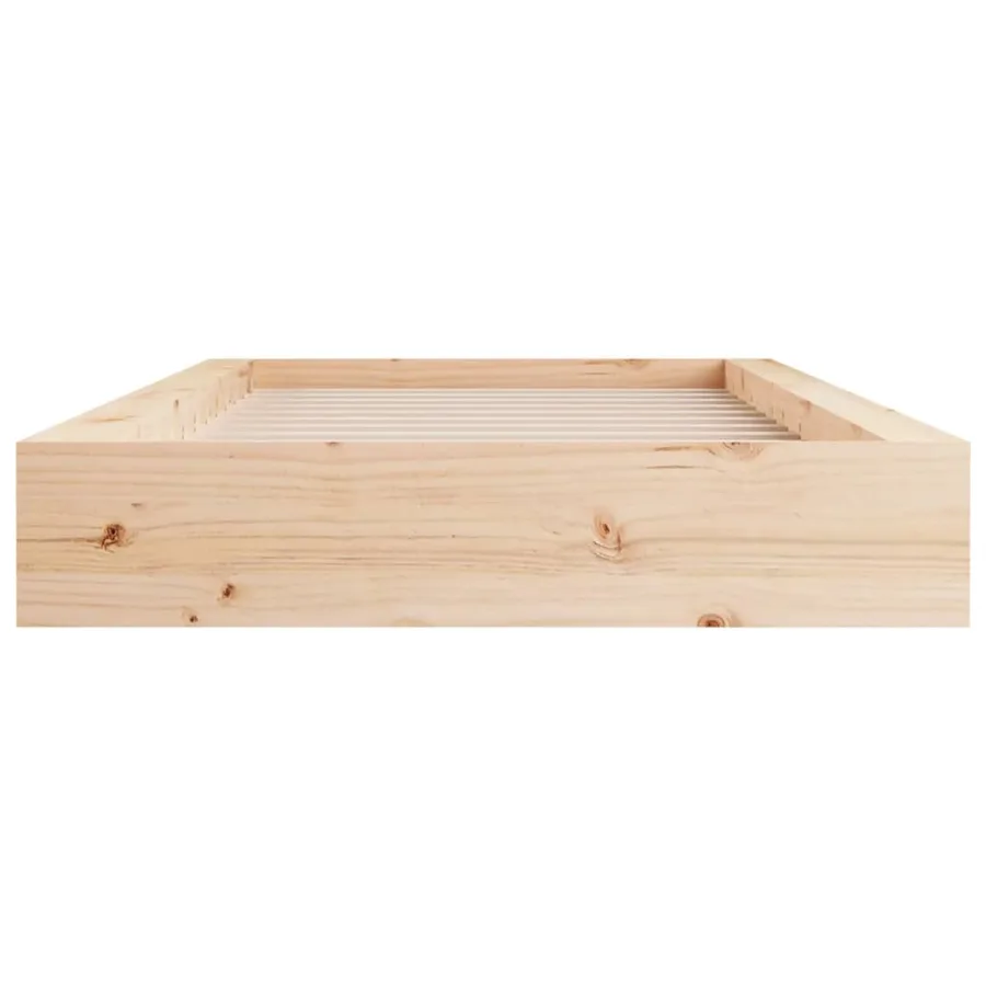 Cadre de lit sans matelas 90x190 cm bois massif - 4