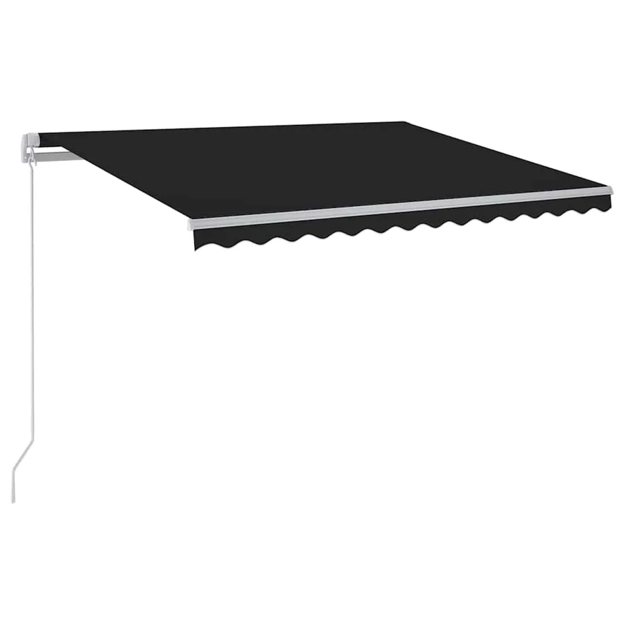 Auvent manuel rétractable avec LED 300x250 cm Anthracite - 2