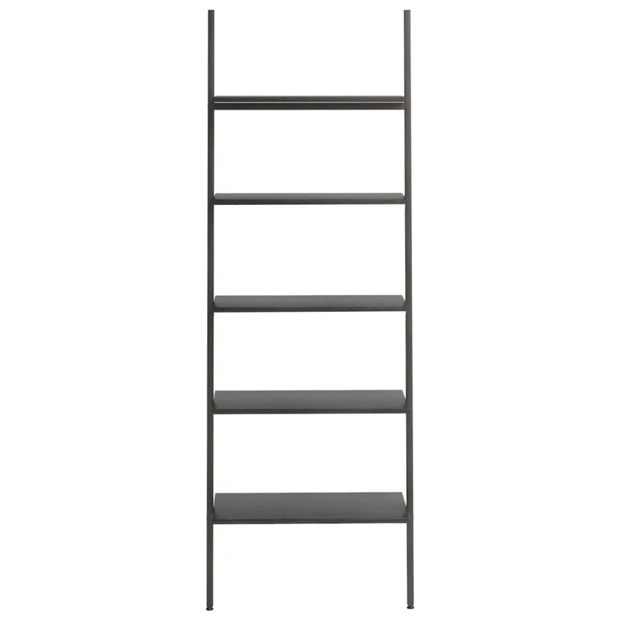 Étagère inclinée à 5 niveaux Noir 64x34x185,5 cm - 3