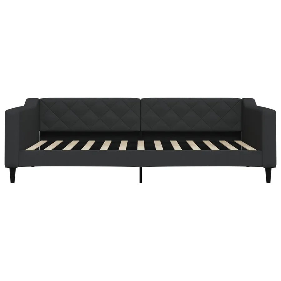 Lit de jour avec gigogne sans matelas noir 100x200 cm - 5