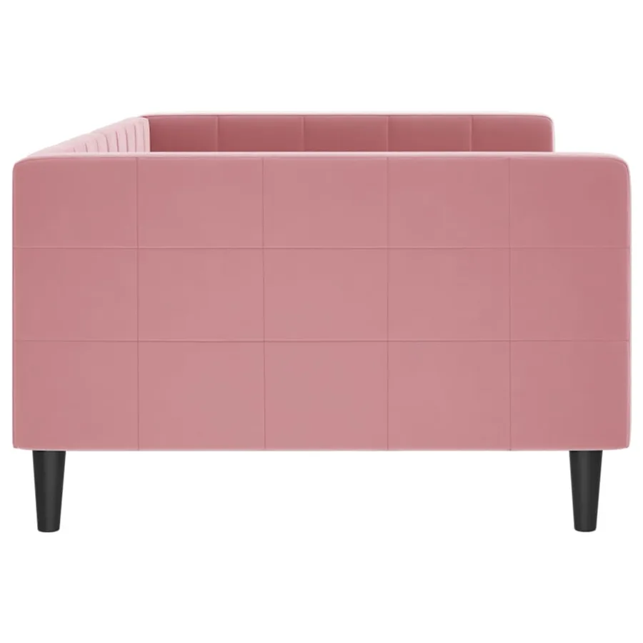 Lit de repos rose 100x200 cm velours - 4