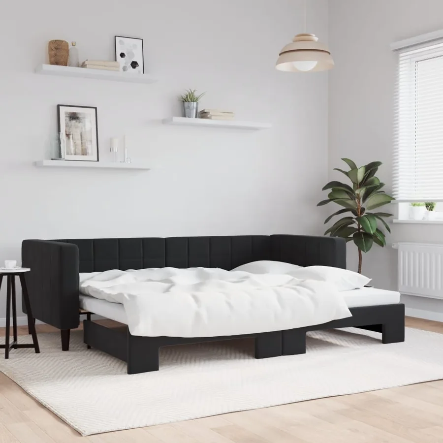 Lit de jour avec gigogne sans matelas 80x200 cm