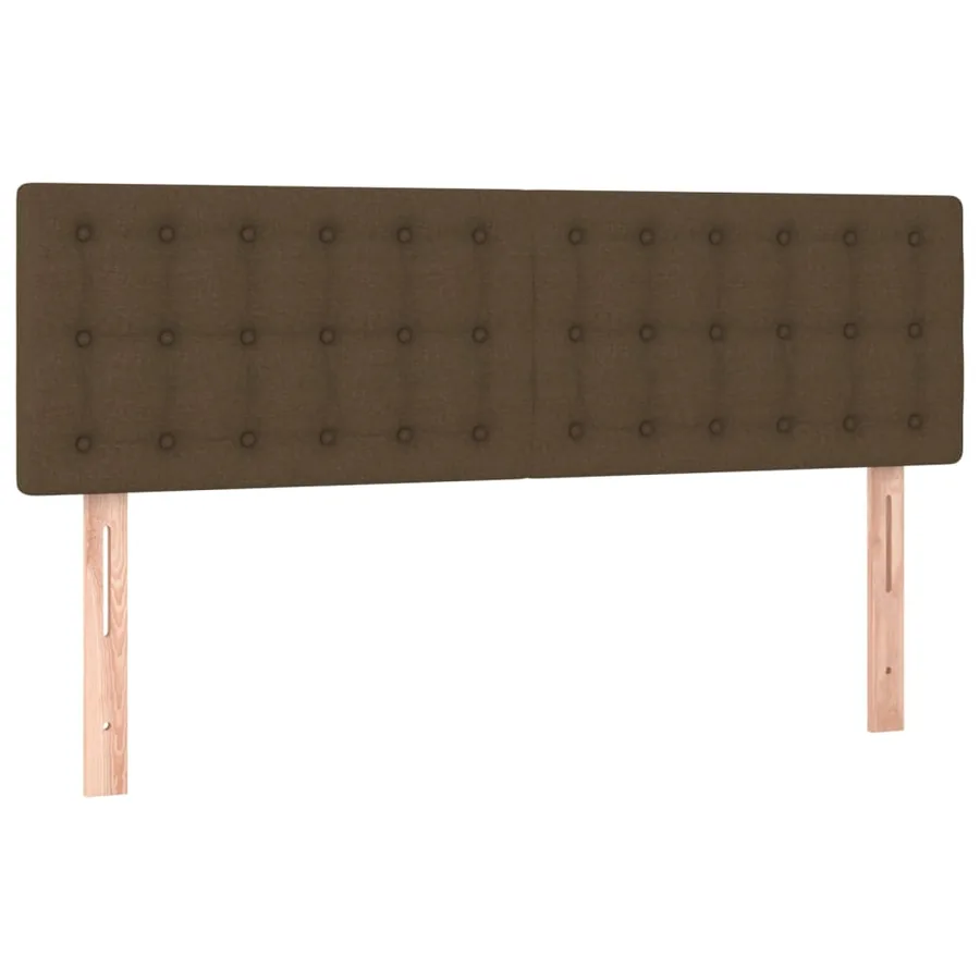 Sommier à lattes de lit avec matelas Marron foncé 140x190 cm - 6