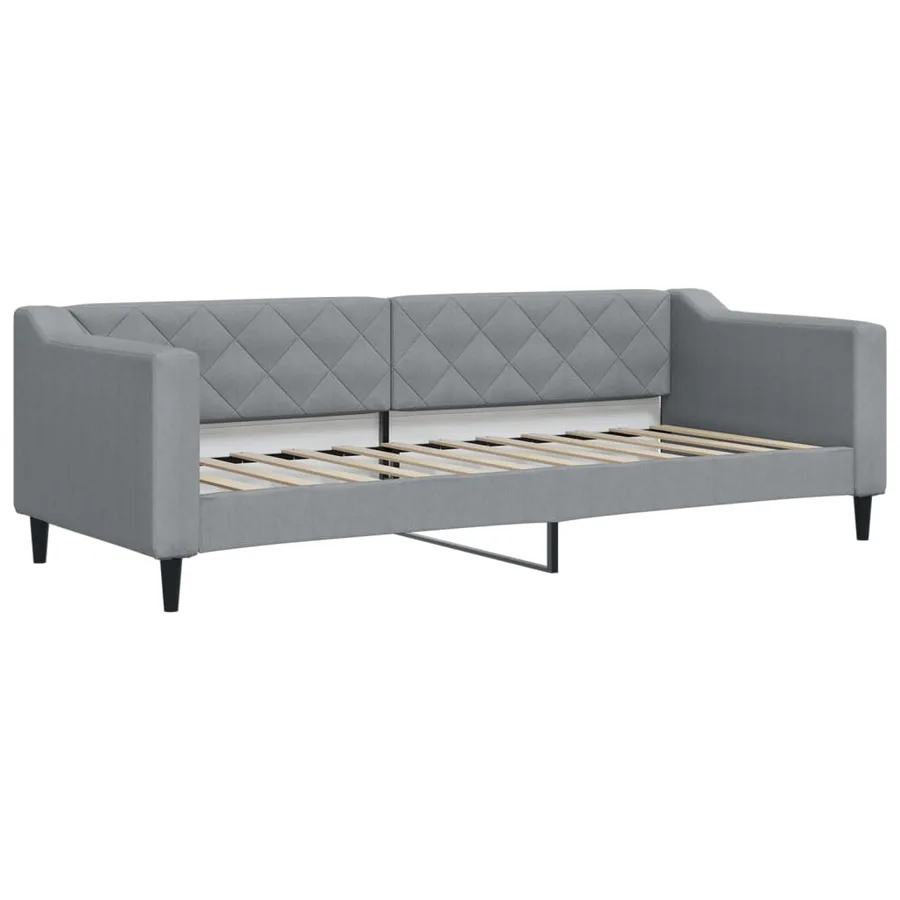 Lit de repos sans matelas gris clair 80x200 cm tissu - 2