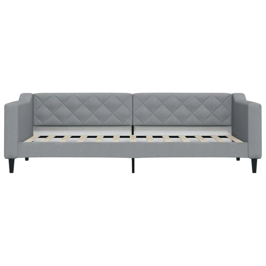 Lit de repos sans matelas gris clair 80x200 cm tissu - 3