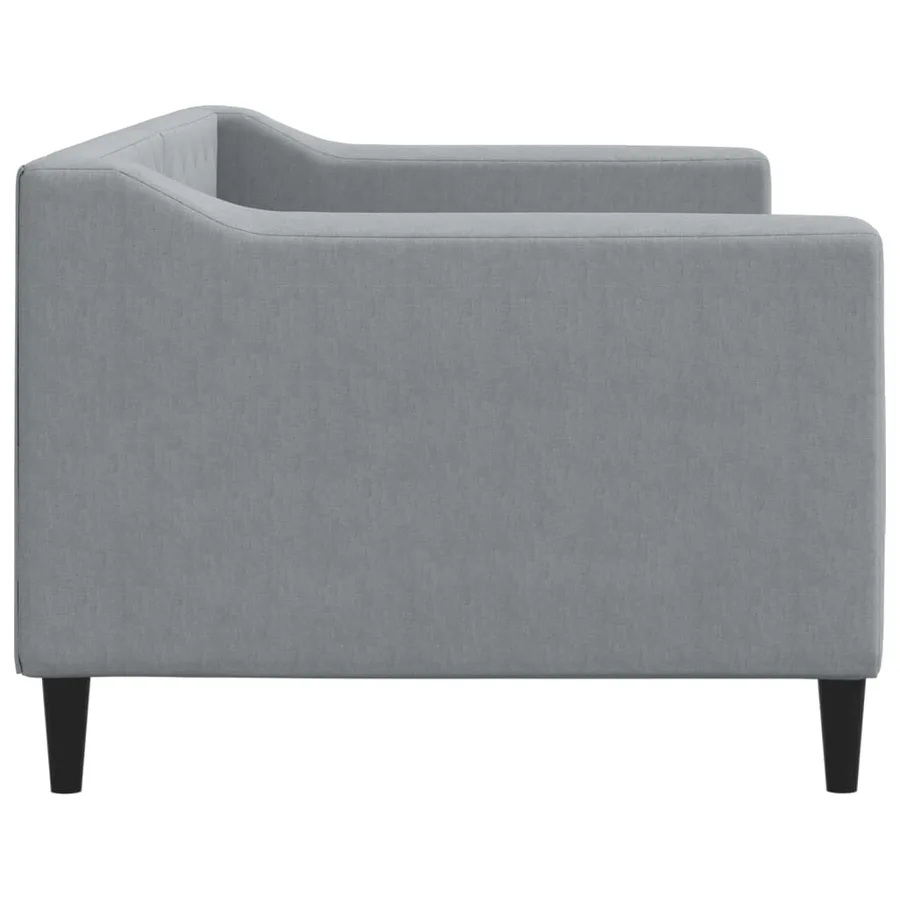 Lit de repos sans matelas gris clair 80x200 cm tissu - 4