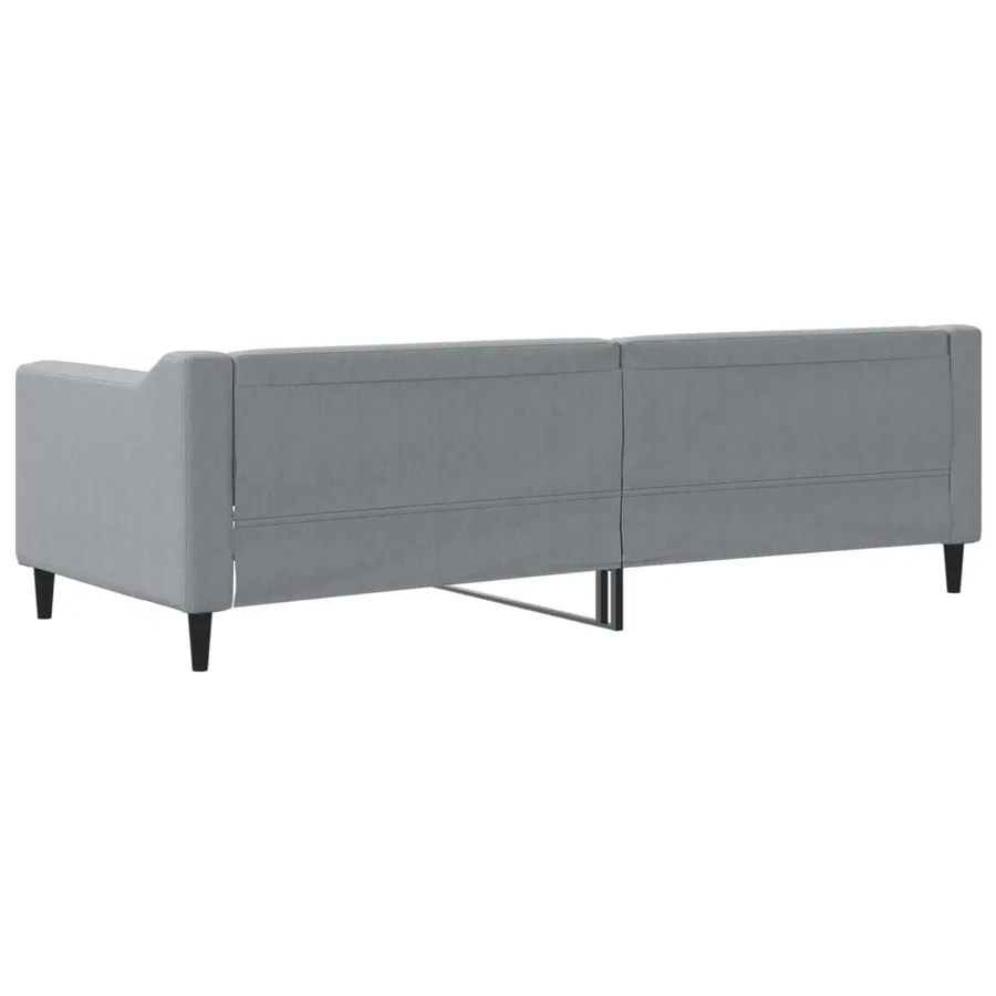 Lit de repos sans matelas gris clair 80x200 cm tissu - 5