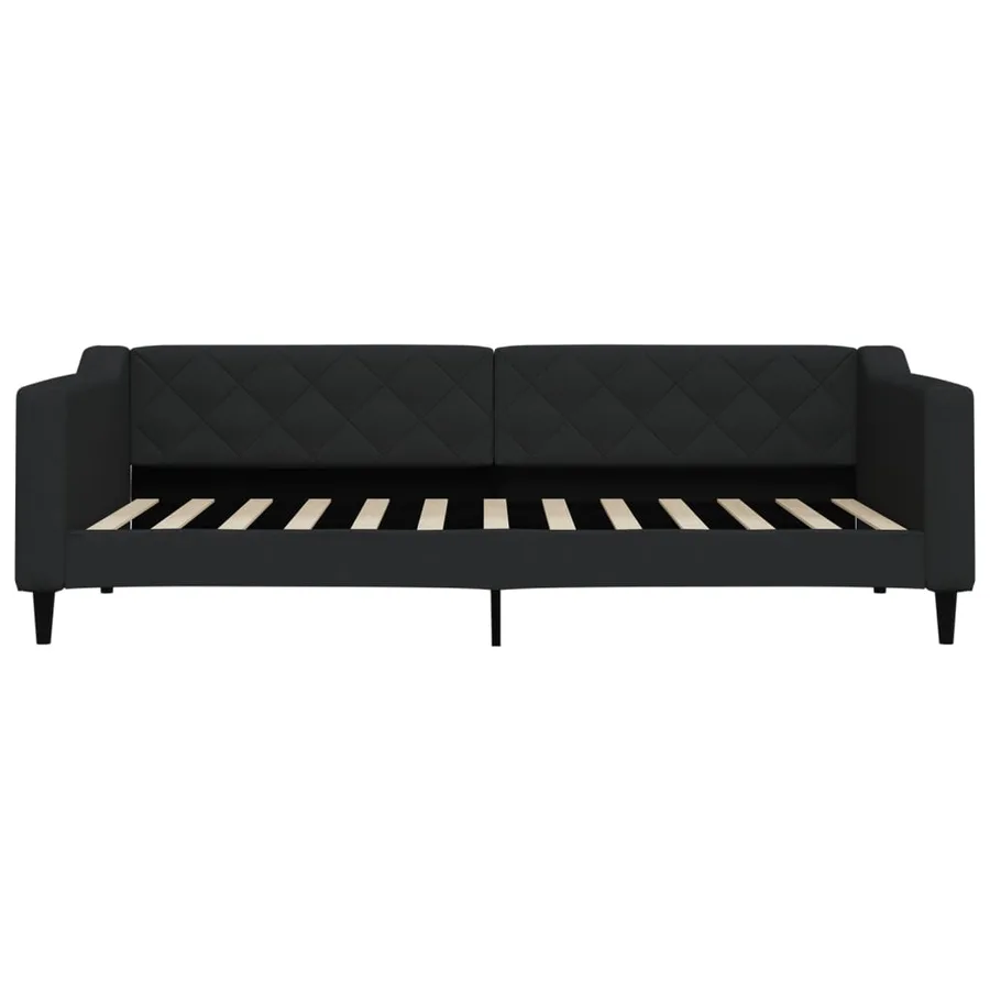 Lit de repos sans matelas noir 90x200 cm tissu - 3