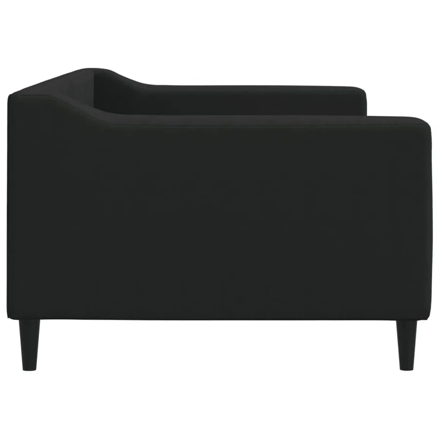 Lit de repos sans matelas noir 90x200 cm tissu - 4