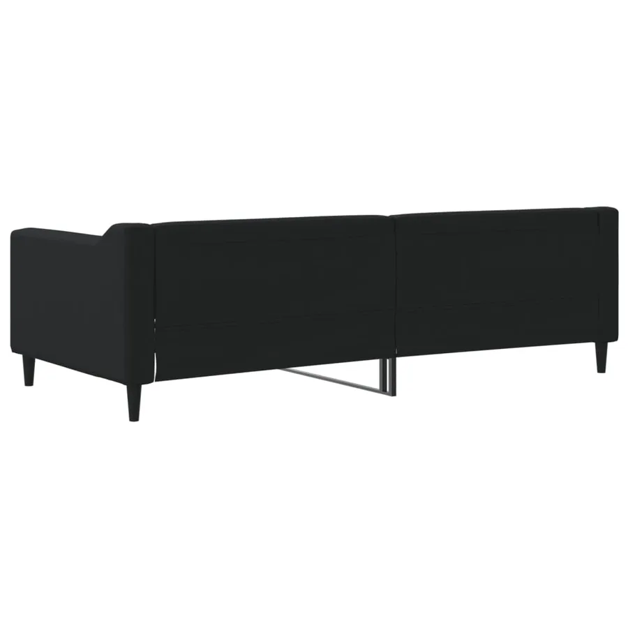 Lit de repos sans matelas noir 90x200 cm tissu - 5