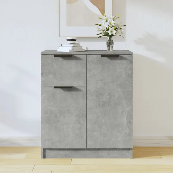Buffet Gris béton 60x30x70 cm Bois d'ingénierie