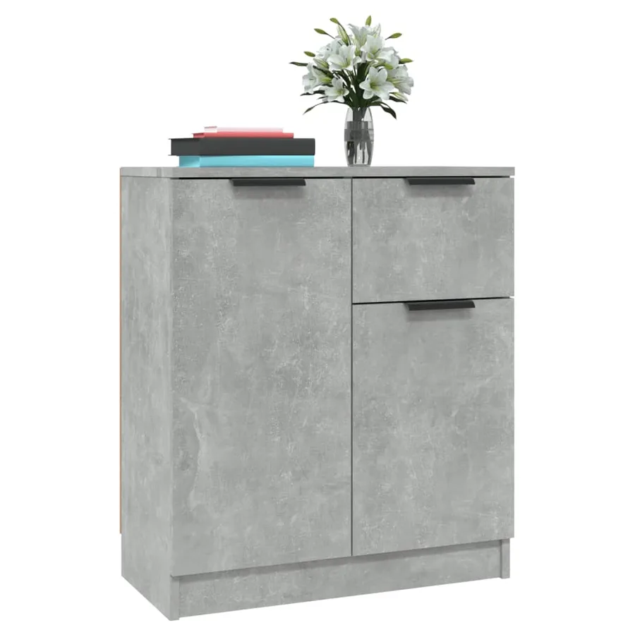 Buffet Gris béton 60x30x70 cm Bois d'ingénierie - 4