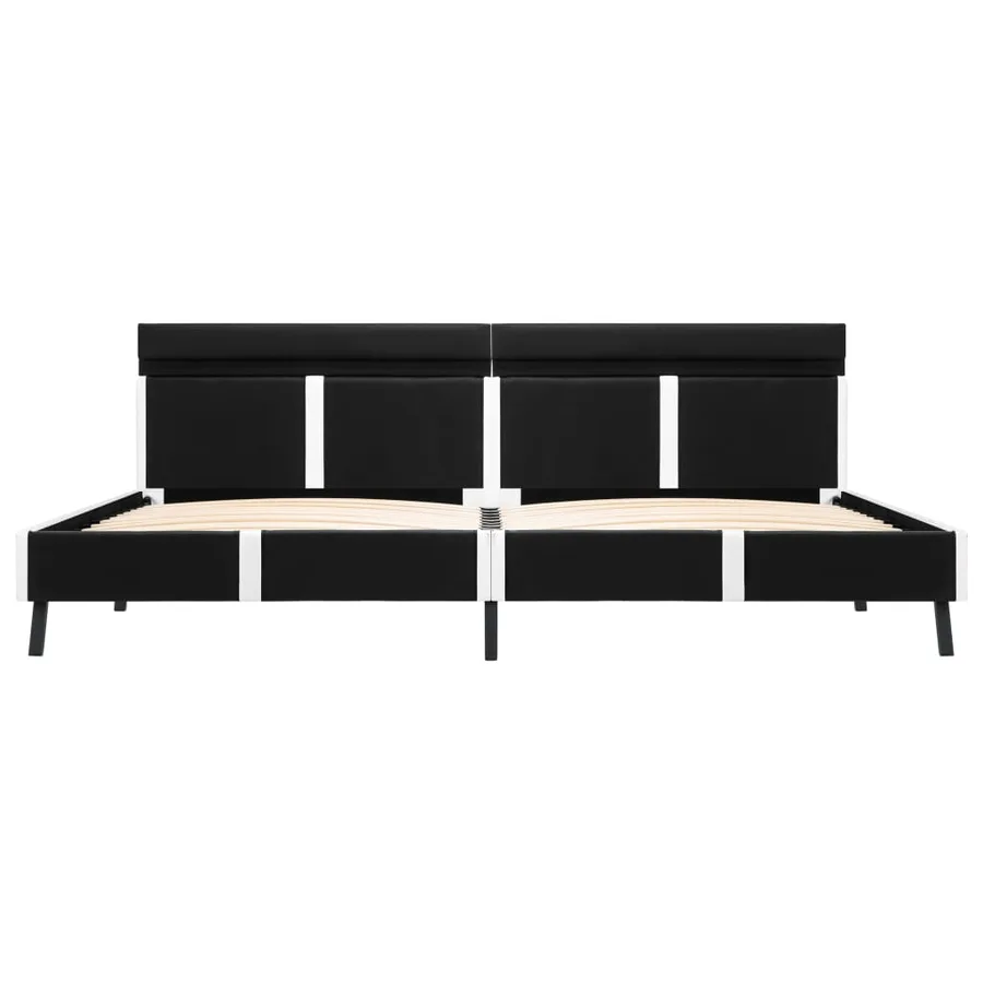 Cadre de lit avec LED sans matelas noir 180x200 cm - 4