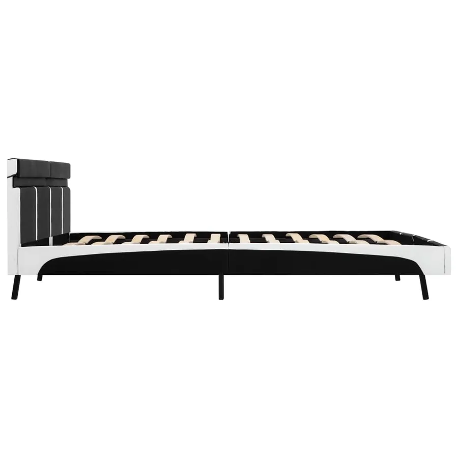 Cadre de lit avec LED sans matelas noir 180x200 cm - 5