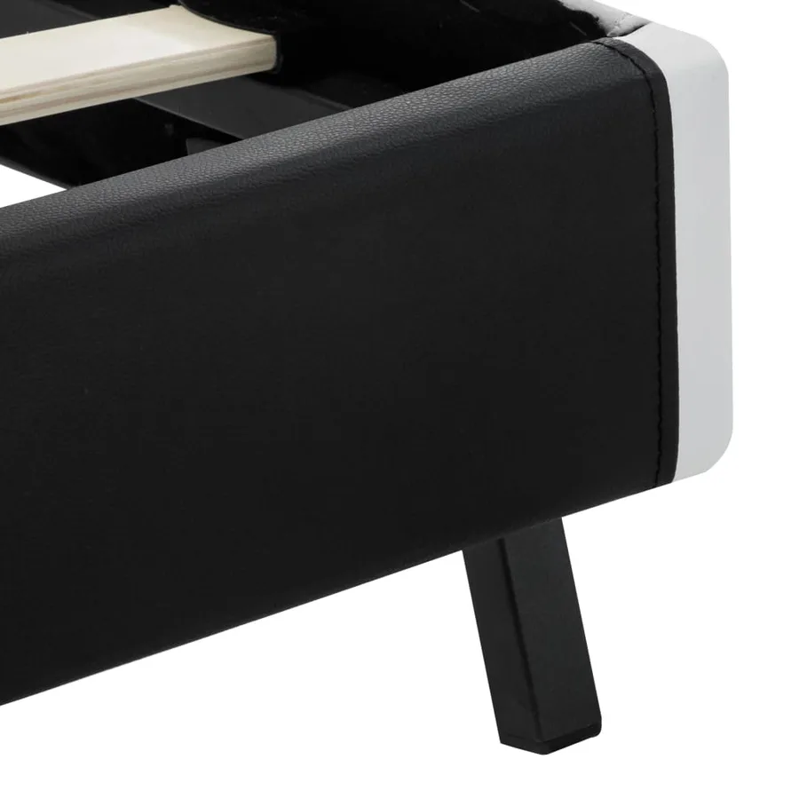 Cadre de lit avec LED sans matelas noir 180x200 cm - 7