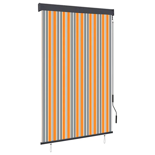 Store roulant d'extérieur 120x250 cm Jaune et bleu