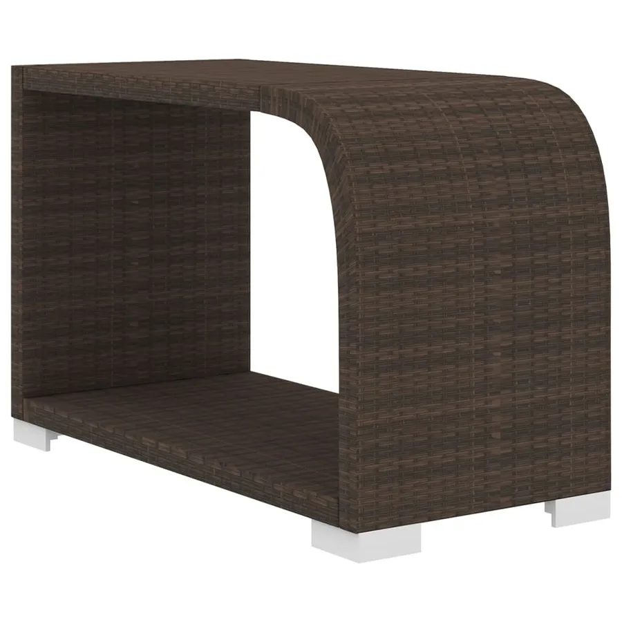 Salon de jardin 10 pcs avec coussins résine tressée marron - 8